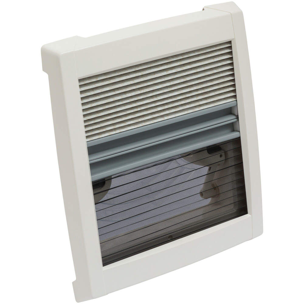 MPK VisionVent S pro mit Fliegengitter u. Verdunkelung 280x280 mm - cremeweiß