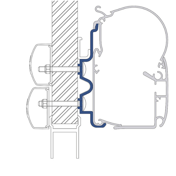 Dometic Adapterkit 4 tlg. f. PW 1100 + 1500 passend f. Hymer Camp