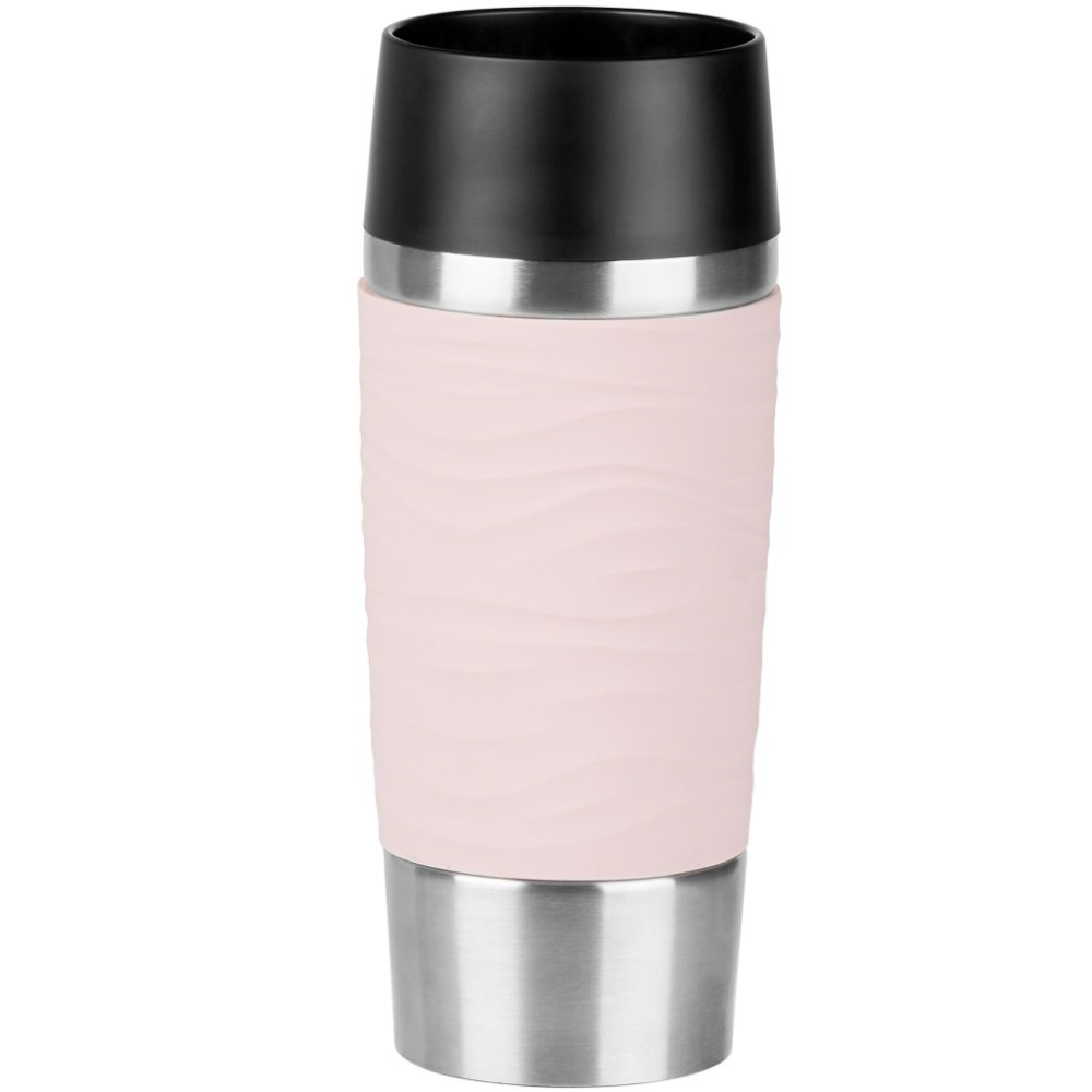 Emsa Trinkbecher Travel Mug Waves rosa, 360 ml