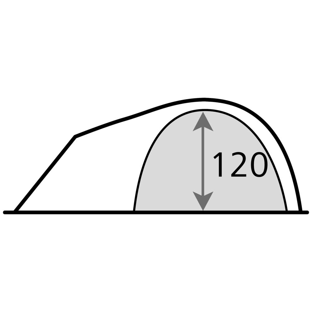 High Peak Kuppelzelt Kira 3.1 365 x 125 x 190 cm