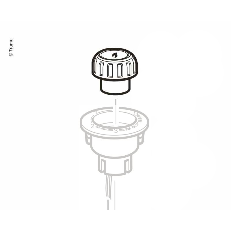 Truma S 3004/ S 5004 Drehknopf, beleuchtet schwarz