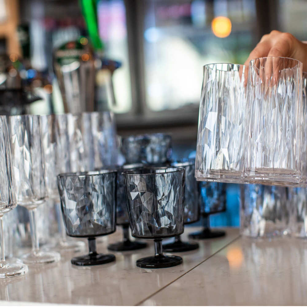 Koziol Glasserie Superglas CLUB Trinkglas 300 ml, 2er-Set, Club No. 8