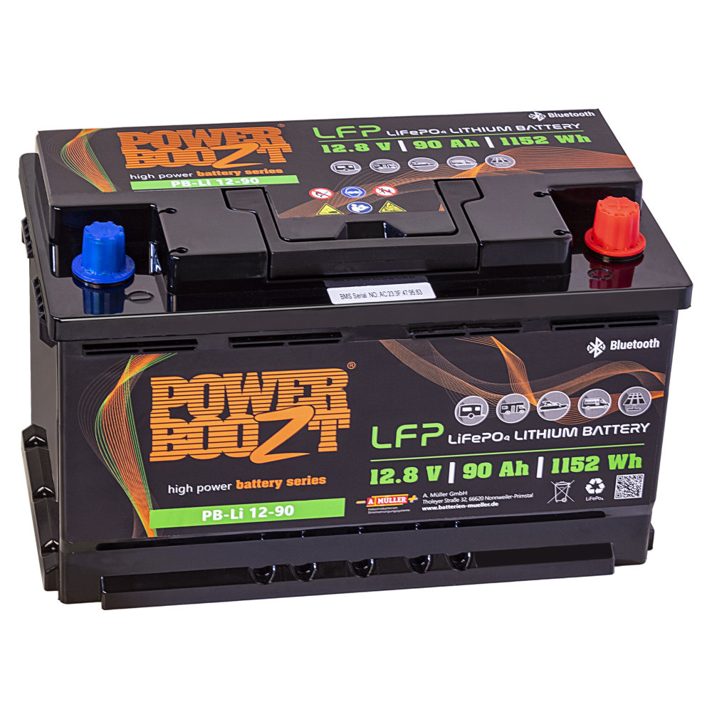 Powerboozt LiFePO4 Lithium Batterie PB-Li 90 Ah