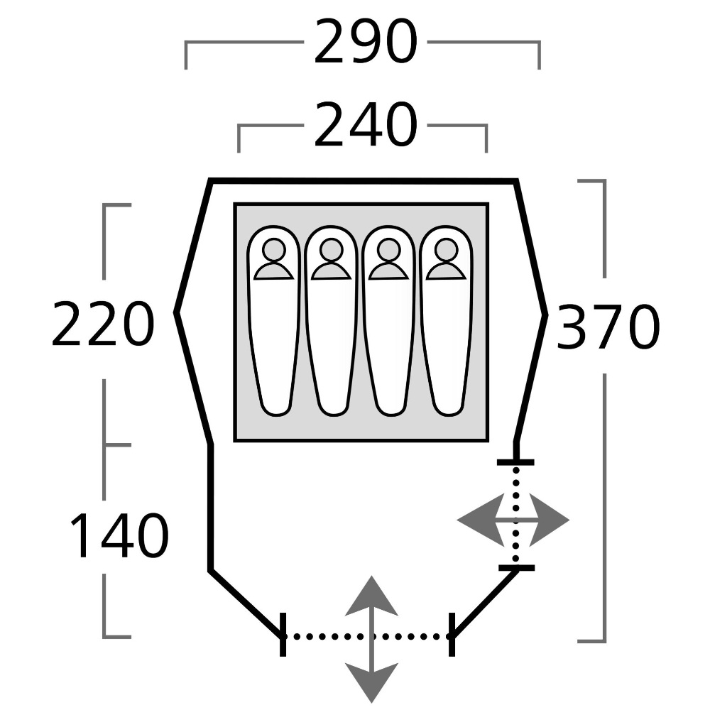 High Peak Kuppelzelt Tessin 4.1