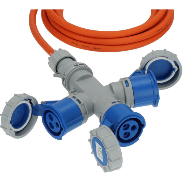 Brennenstuhl Verl.-Kabel CEE 3-fach Verteiler 16A 5m H7RN-F3G2.5,IP67;230 Volt