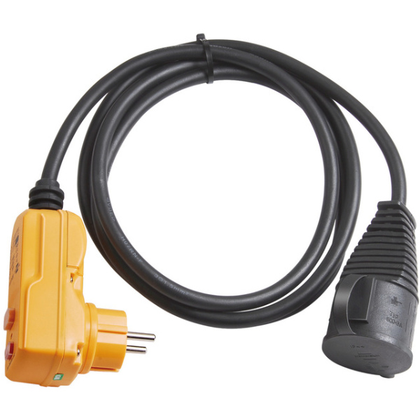 Brennenstuhl Schutzadapterkabel FI IP44 2 m schwarz H07RN-F 3G1,5