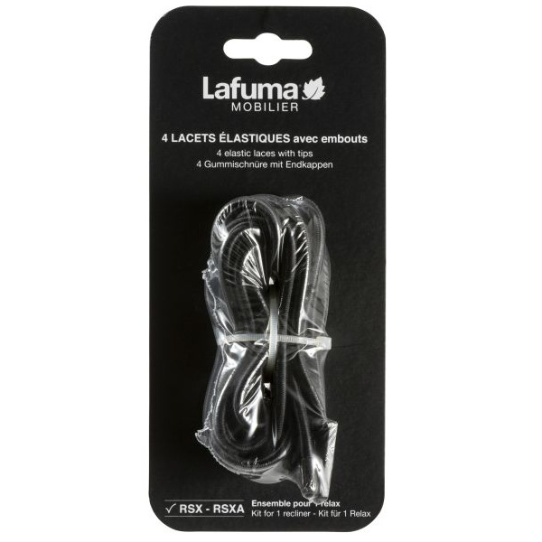 Lafuma Gummibänder für RSX und RSXA mit Endkappen, schwarz