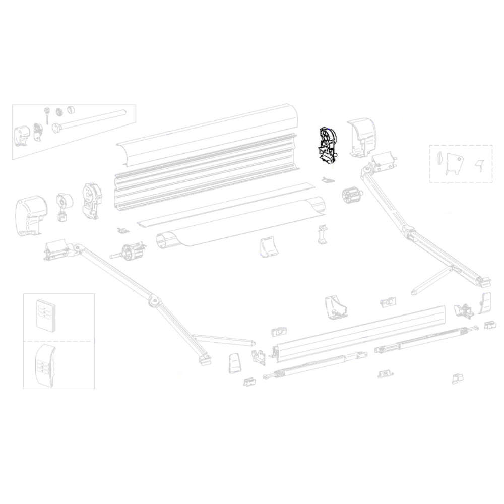 Thule Endplatte rechts f. Motor-Version für Omnistor 8000 (Nr. 1500600867)