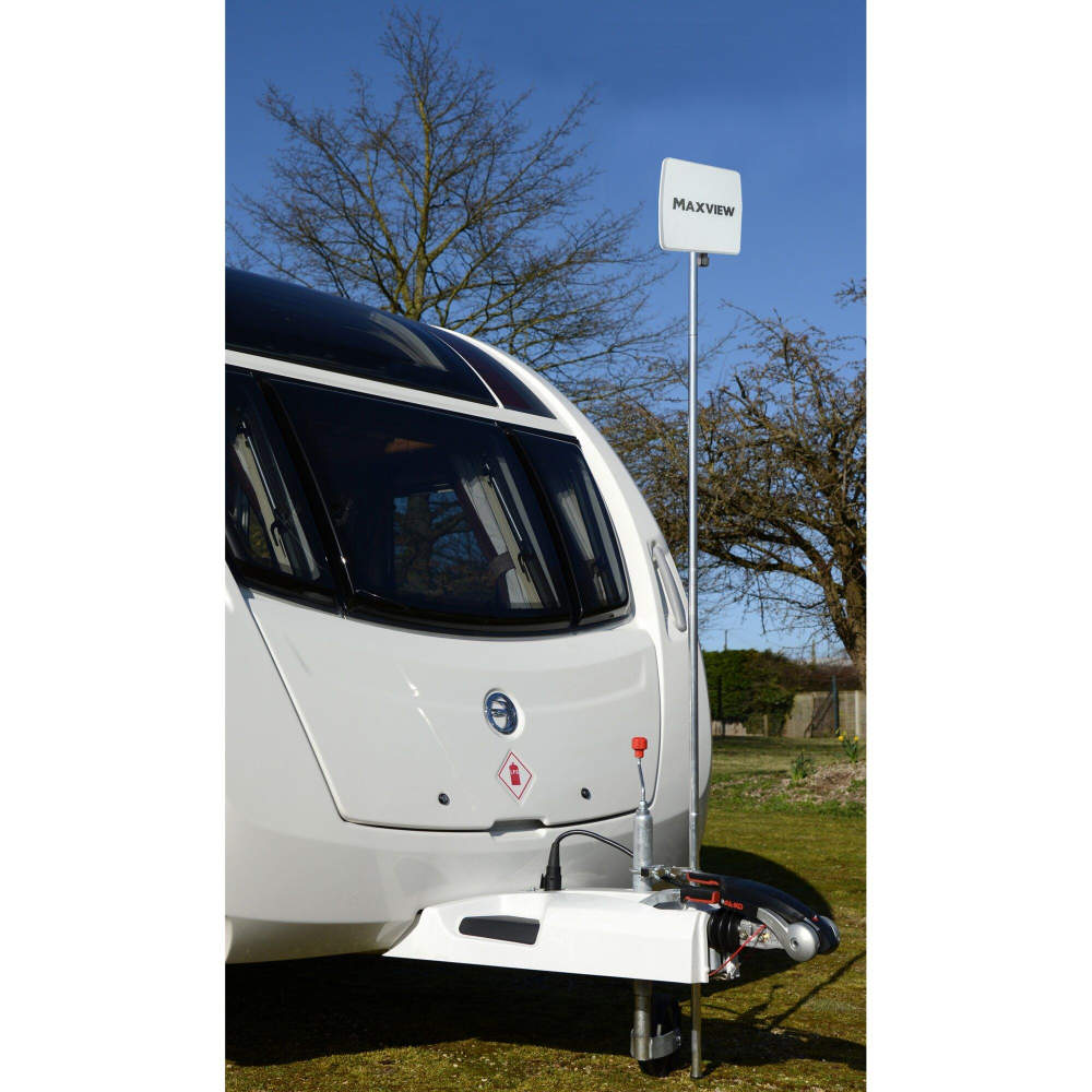 Maxview Mast mit Deichselradhalterung zu Routerset Roam Basecamp