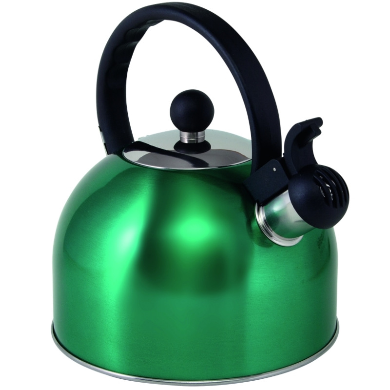 Via Mondo Flötenkessel Edelstahl grün, 2 Liter