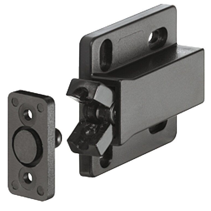 Häfele Federschnäpper mit Gegenstück 37 x 40 mm, schwarz