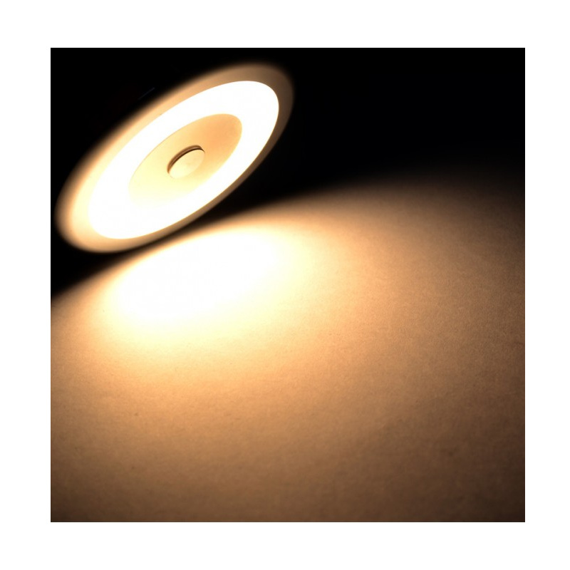 David LED-Aufbauleuchte 42er SMD mit Dimmschalter, Edelstahl