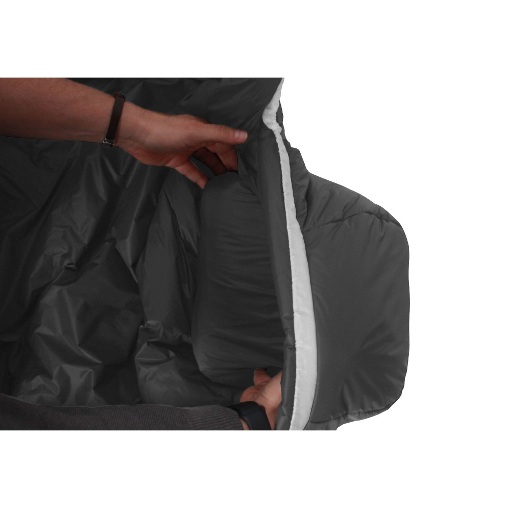 Grüezi-Bag Mumienschlafsack Synpod Fusion Zero dark asphalt Regular