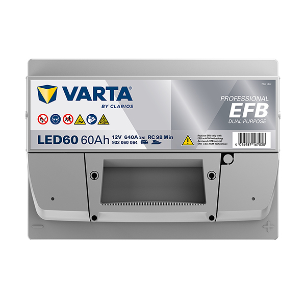 VARTA Batterie Professional Deep Cycle, LED 60