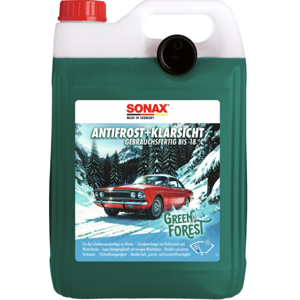 Sonax Scheiben Reiniger Green Forest Anti Frost und Klar Sicht, 5 Liter