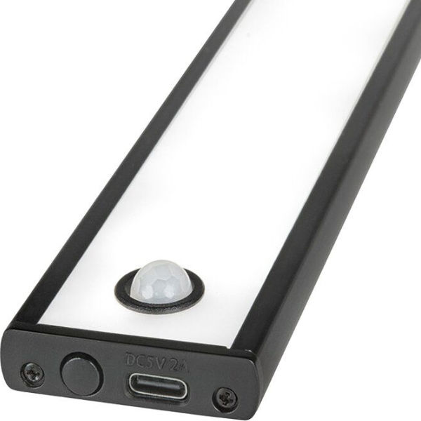 Fawo Akku-Flachleuchte WS-Lite mit Bewegungsmelder, schwarz