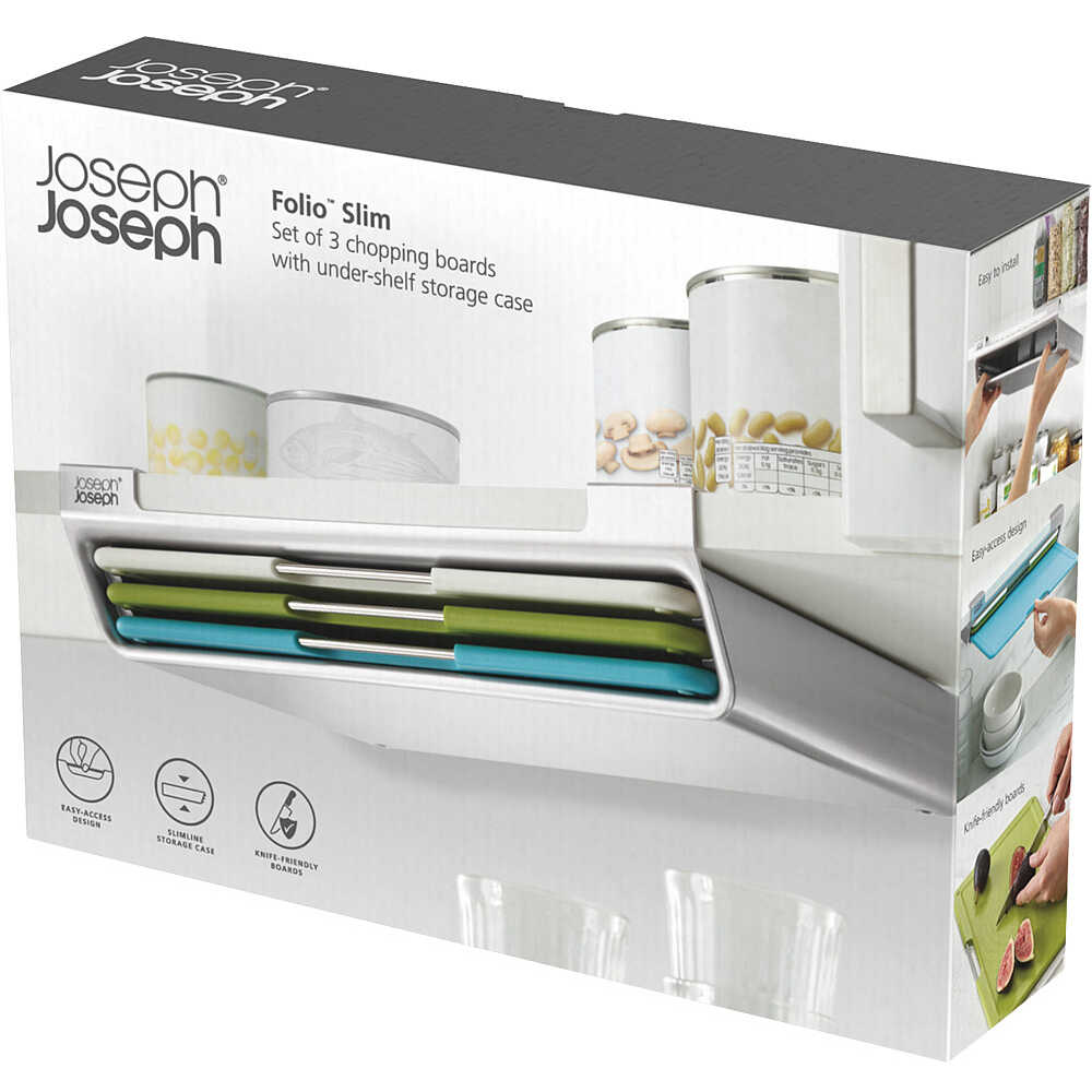 Joseph Joseph Regaleinhänge-Schneidebrett-Set Folio Slim