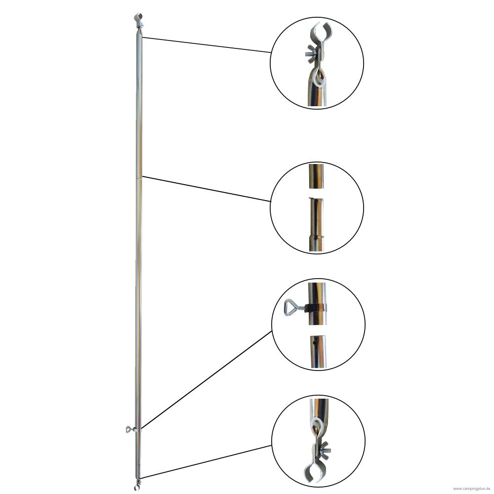 Schellenstange / Verandastange - Stahl