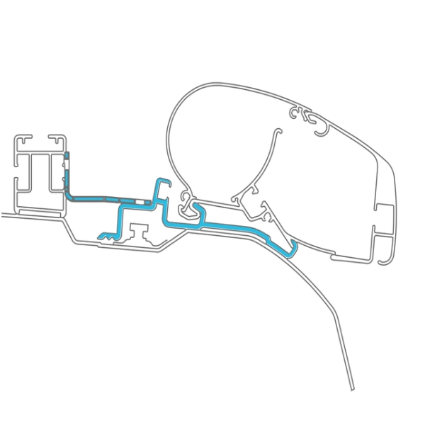 Dometic Markisenadapter PR für Ducato H2 Roofrack