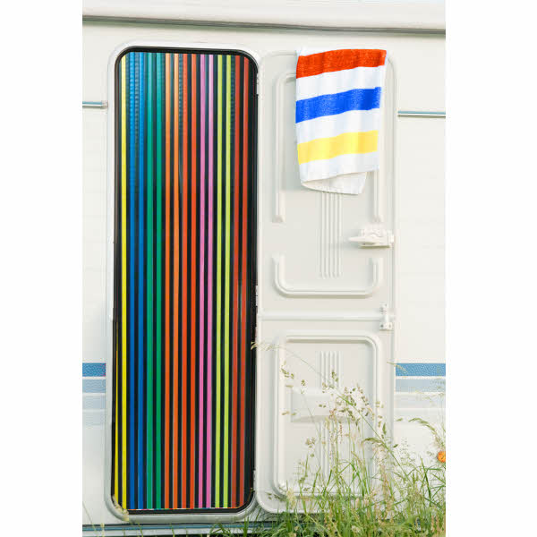 CONACORD Streifenvorhang 90 x 200 cm schwarzbunt