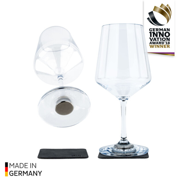 Silwy Magnet-Kunststoffglas WEIN CLASSIC  2 x Weingläser 550 ml