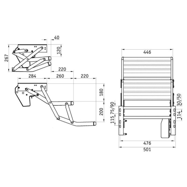 Thule Double Step electric 12 Volt 440 Alu