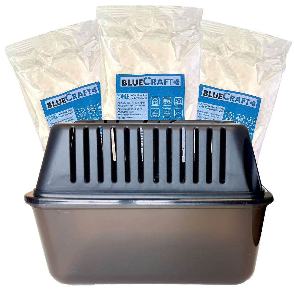 Bluecraft Luftentfeuchter inkl. 3 x 1 kg Granulat