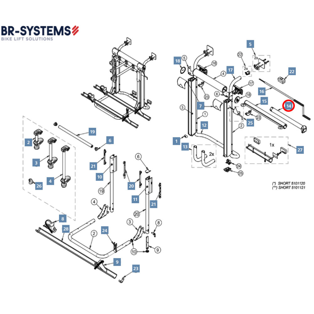 BR-Systems Motor 12 V für Bike Lift