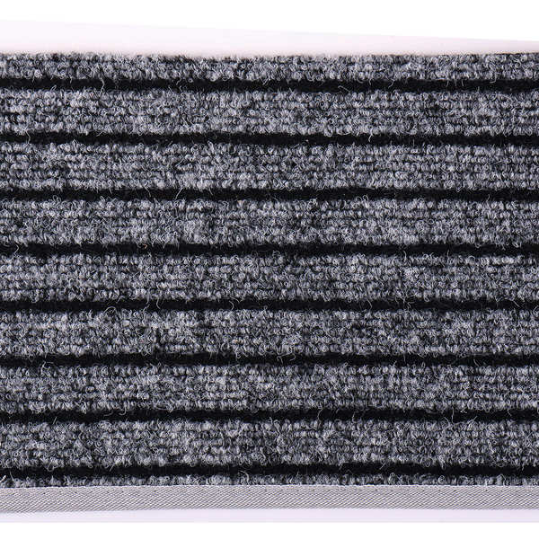 Carbest Teppich Wohnraum mit Schienen, grau