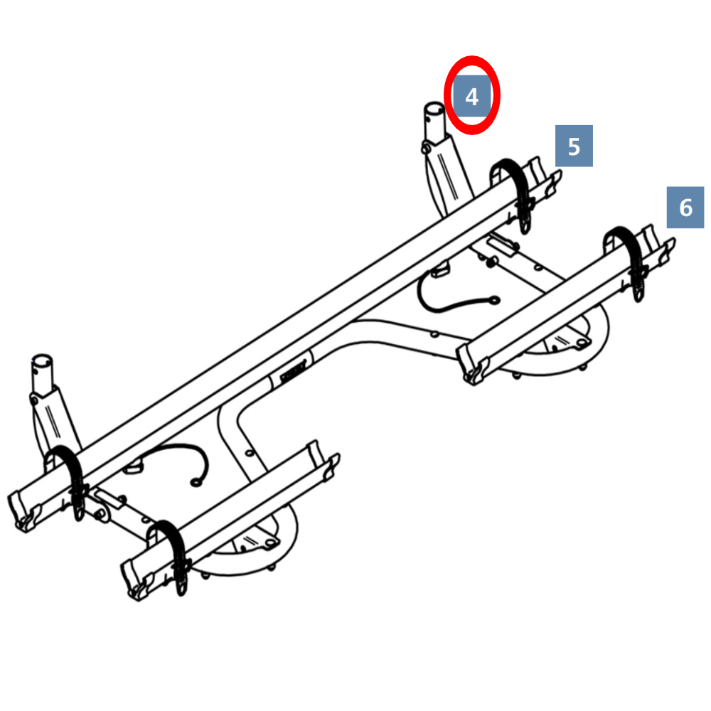 Thule Schienenbügel für Fahrradträger Caravan Superb