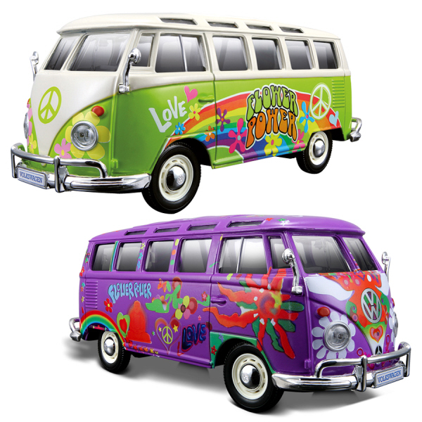 Maisto Fahrzeugmodell VW Bus Samba Hippie-Line