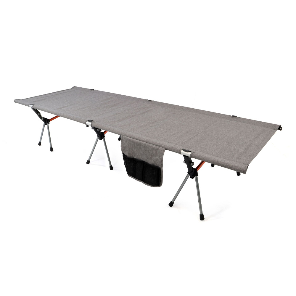 BasicNature Campingbett Lifted grau 190 cm