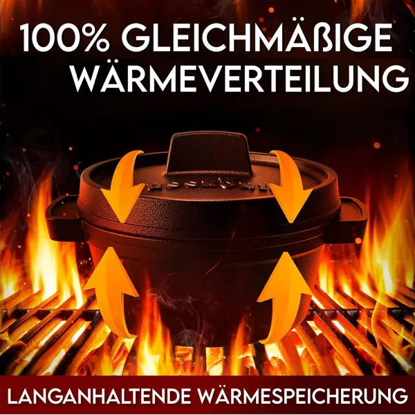 Gusskönig Eingebrannter 6x 300 ml Mini Dutch Oven Set