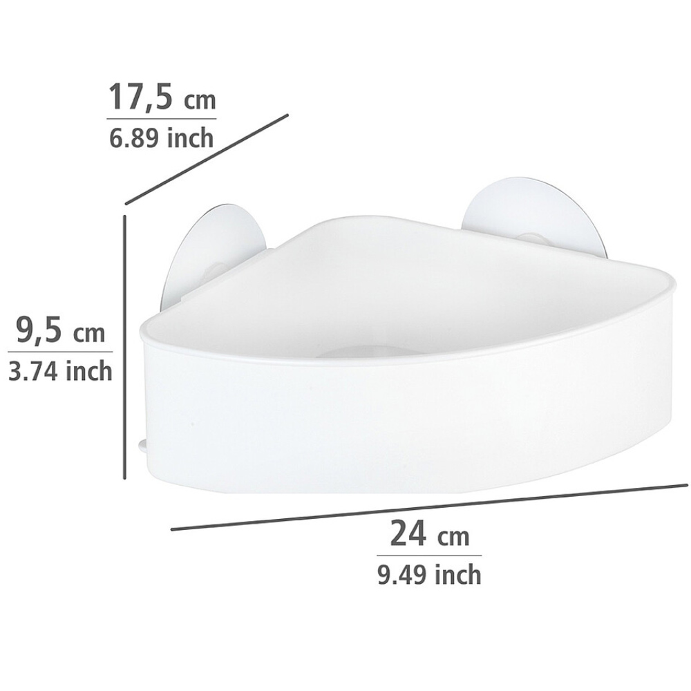 Wenko Eckablage Static-Loc Osimo, weiß