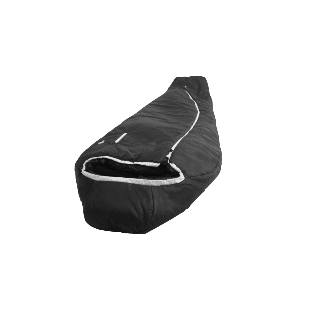 Grüezi-Bag Mumienschlafsack Synpod Fusion Zero dark asphalt Extra Long