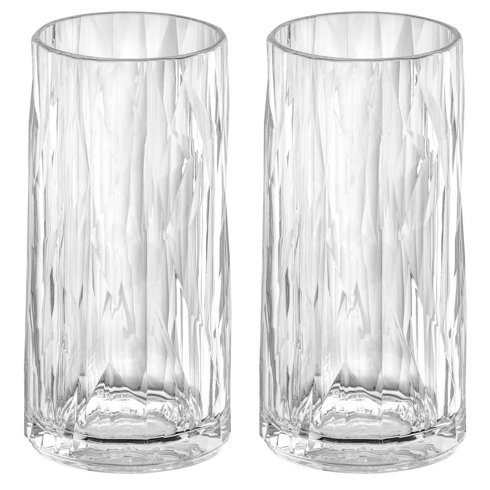 Koziol Glasserie Superglas CLUB Trinkglas 300 ml, 2er-Set, Club No. 8