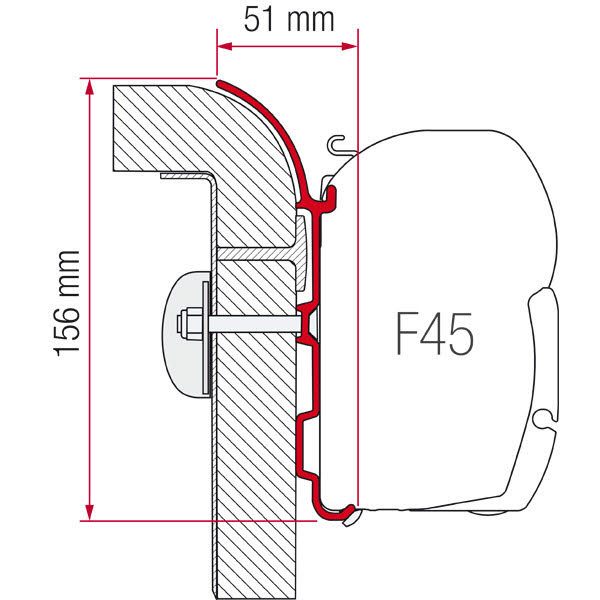 Fiamma Adapter F45 400 cm - Bürstner