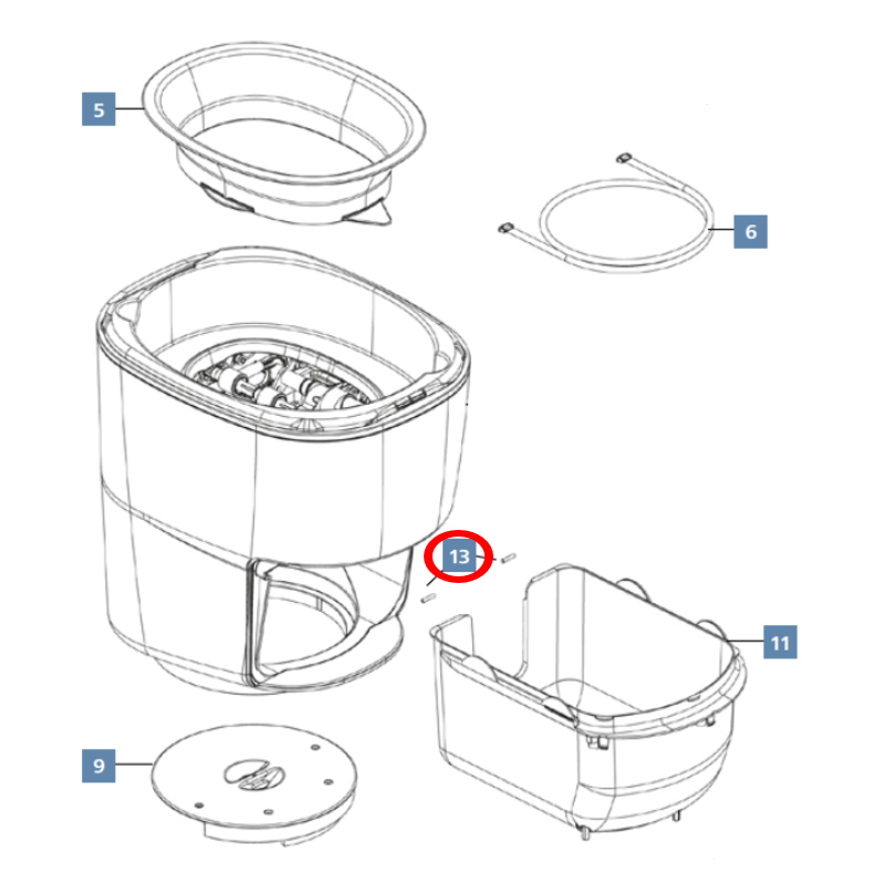 Clesana Stabmagnet grau für C1 Trockentoilette