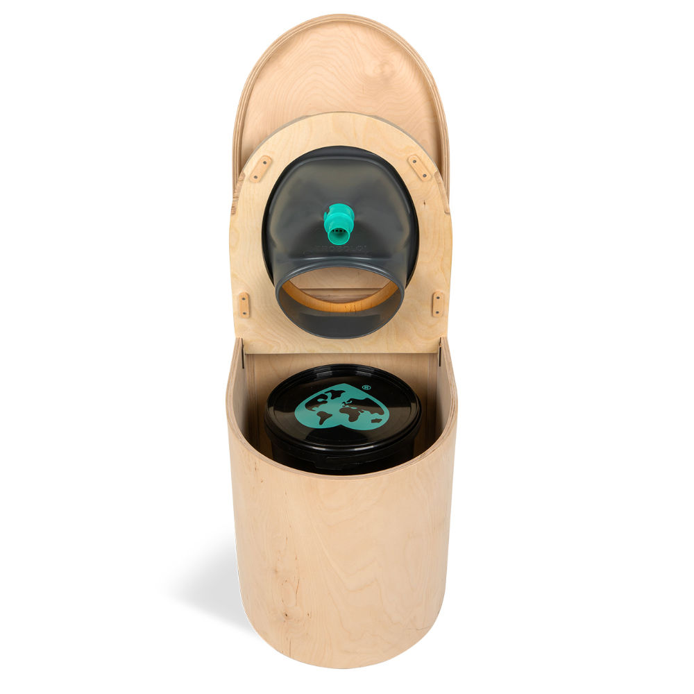 TROBOLO TinyBloem Trenntoilette natur mit integriertem Abluftsystem