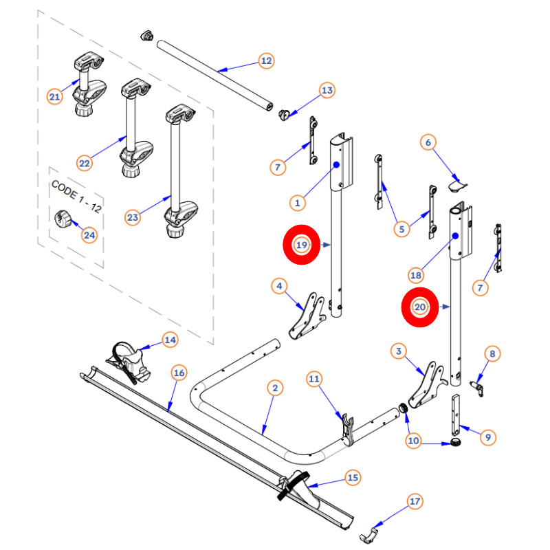 BR-Systems Verbindungsrohr senkrecht zu Bike Lift