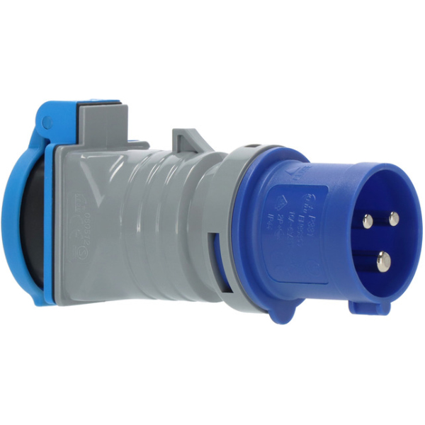 Brennenstuhl CEE Adapter 230V/16A IP44 auf Schutzkontakt Gummilippe