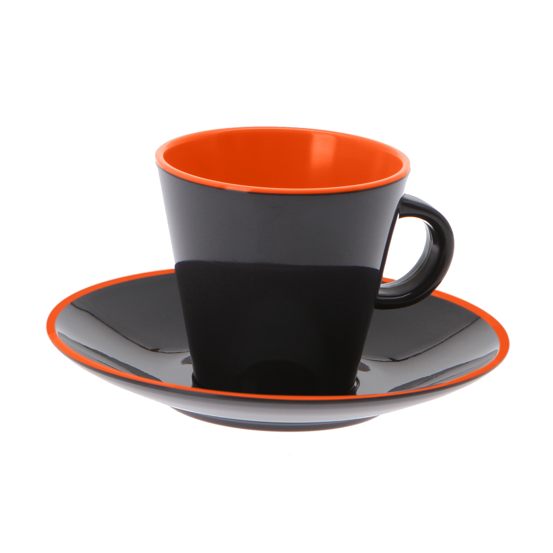 Gimex Tassenset Espresso Grey Line, orange/anthrazit 4-teilig