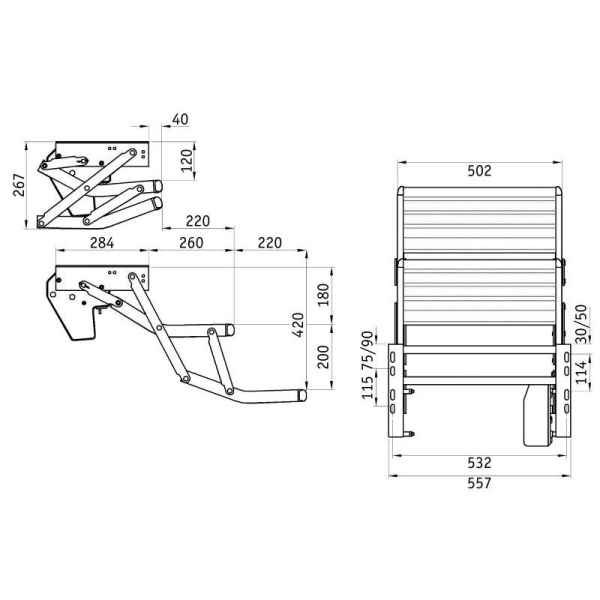 Thule Double Step electric 12 Volt 500 Alu
