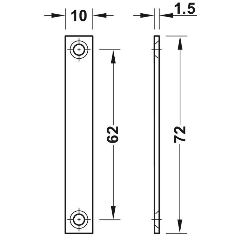 Häfele Magnetverschluss weiß