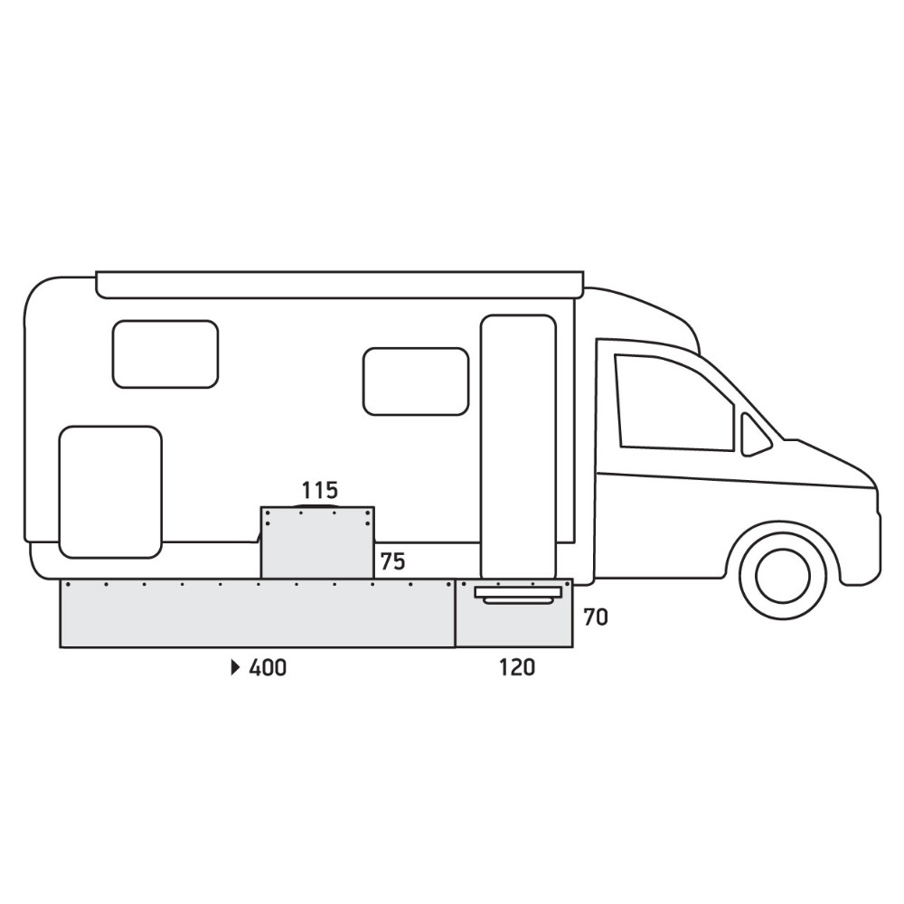Isabella Windblende + Radkastenabdeckung für Reisemobil