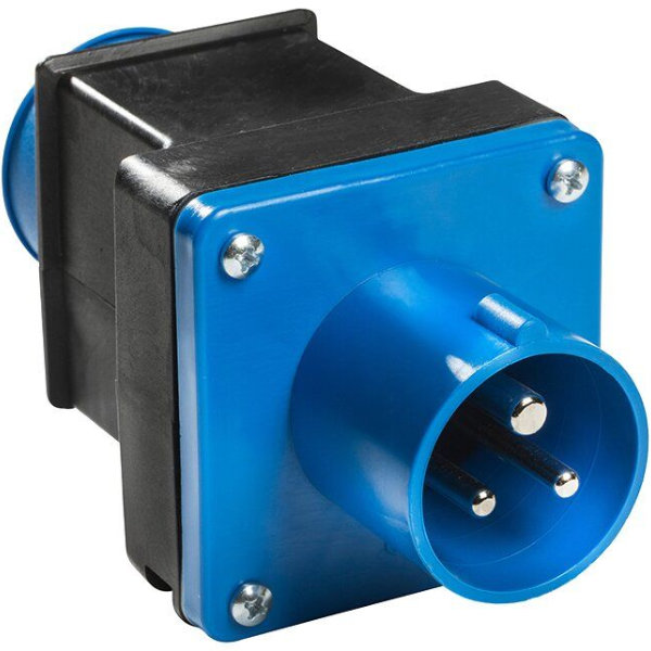 CEE-Adapter mit CEE-Stecker auf Schuko-Steckdose