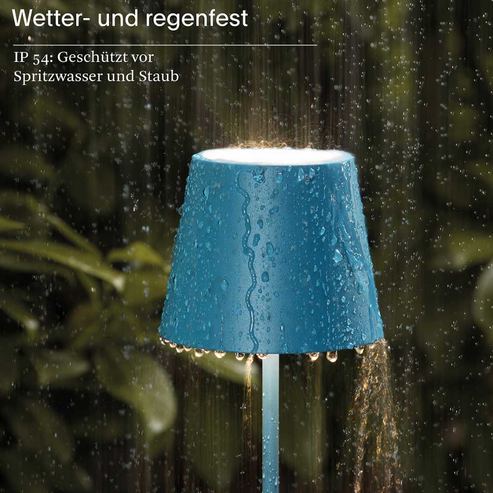 Sigor Akku-Tischleuchte Nuindie 380 mm, blau