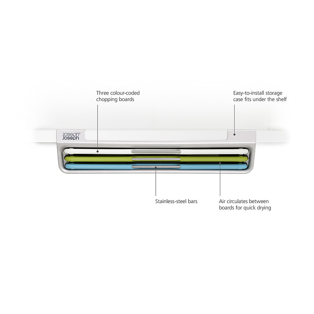 Joseph Joseph Regaleinhänge-Schneidebrett-Set Folio Slim