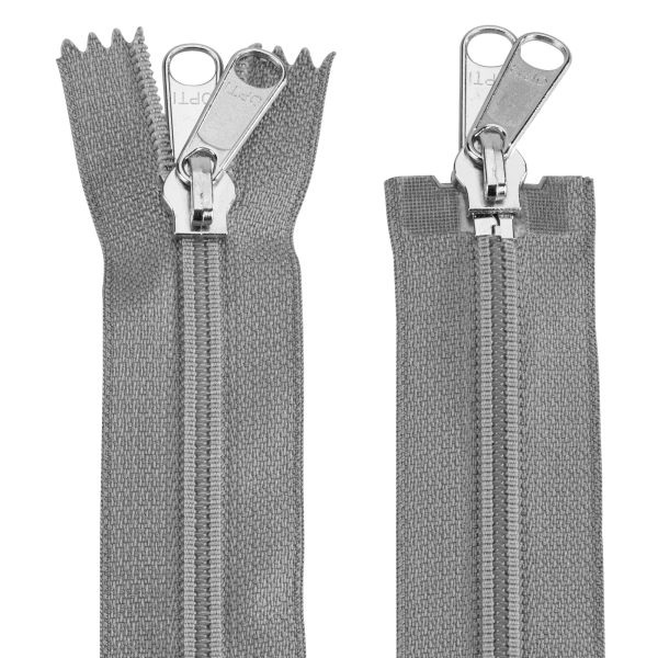 Coats Opti 2-Wege-Zeltreißverschluss grau