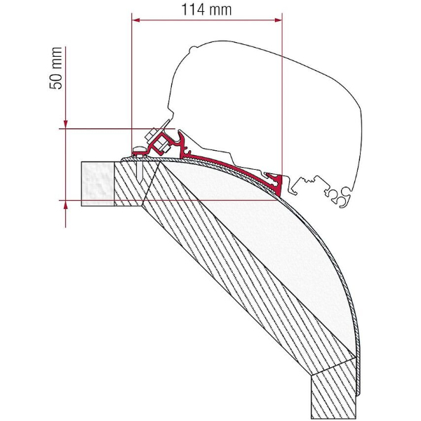 Fiamma Adapterkit f. Dachmarkise F5S / F65 L Laika Kreos ab 2005
